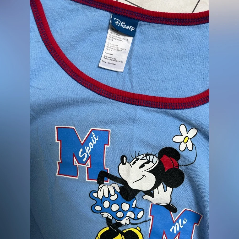 Y2K Disney Minnie Mouse Spoil Me Blue Nightgown | Sz: L (Juniors L, fits like M) - Picture 4 of 5